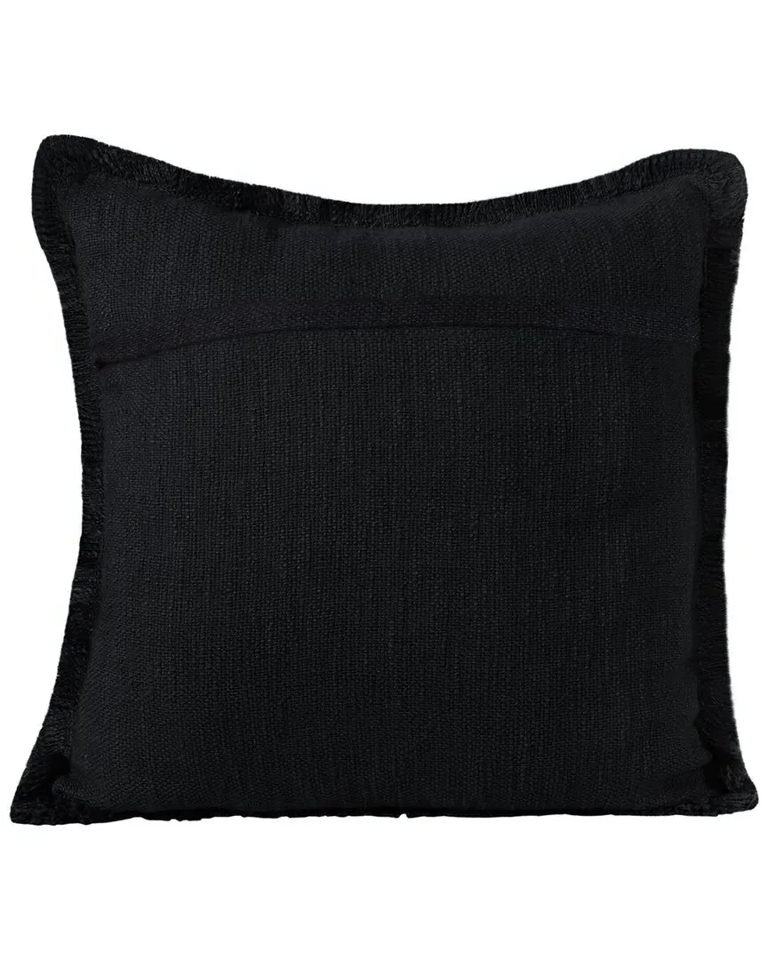Aarna Solid Throw Pillow - Black, Cotton image