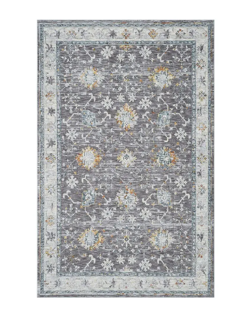 Aliza Floral Filigree Area Rug - Grey, Polyester image