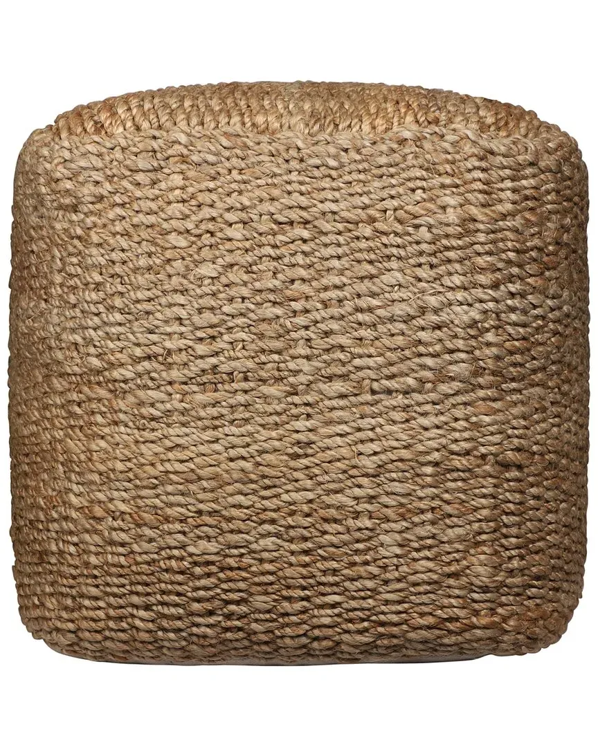 Anika Round Woven Pouf - Natural, Jute