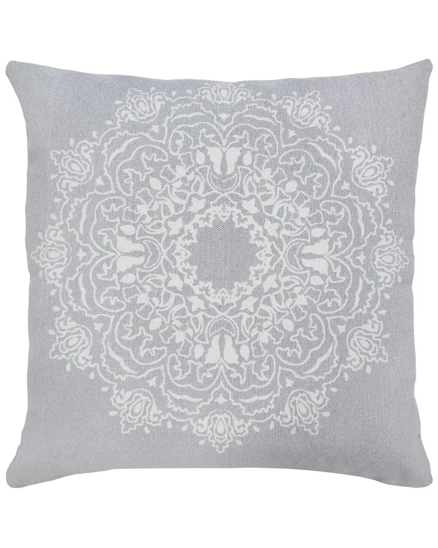 Bohemian Mandala Medallion Throw Pillow - Gray, Cotton image