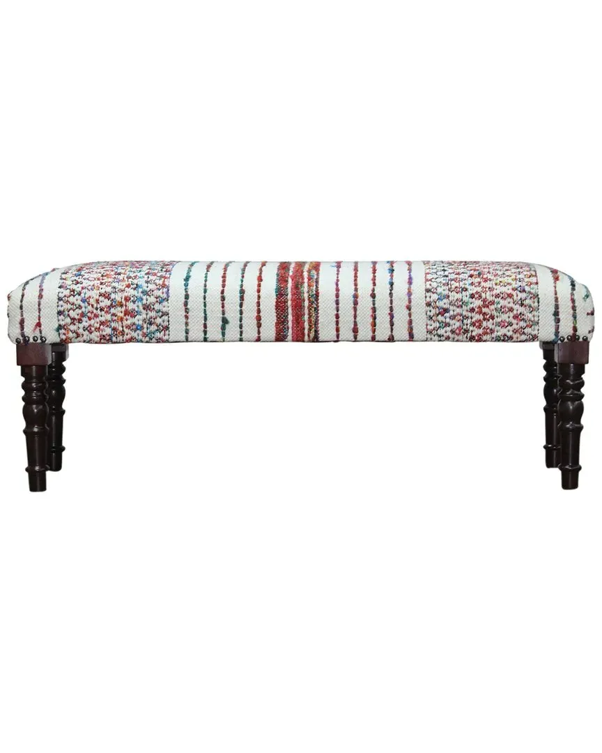 Chevron Striped Chindi Bench - Multi, Cotton