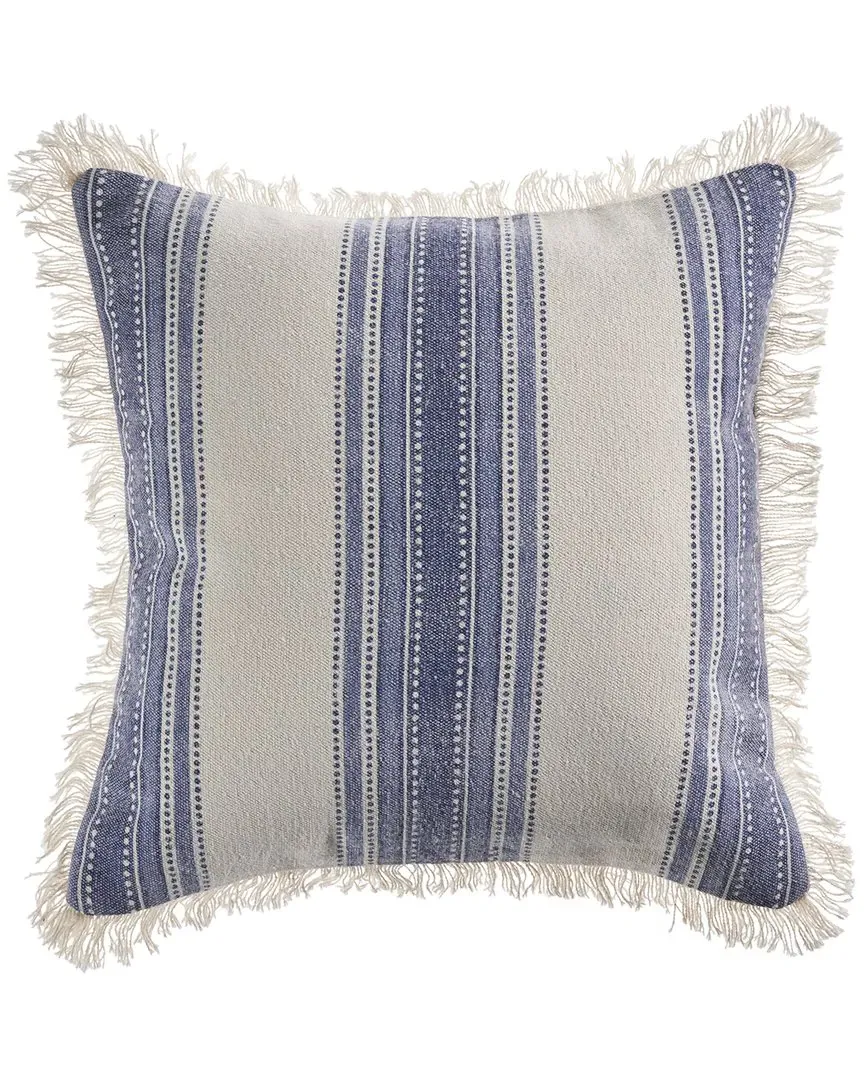 Coastal Striped Throw Pillow with Zipper - Cotton image