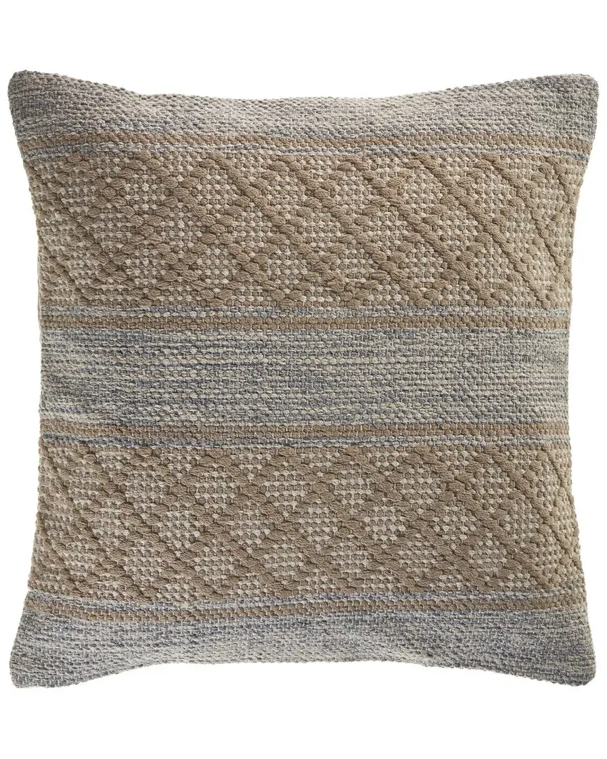 Criss Cross Throw Pillow - Beige image