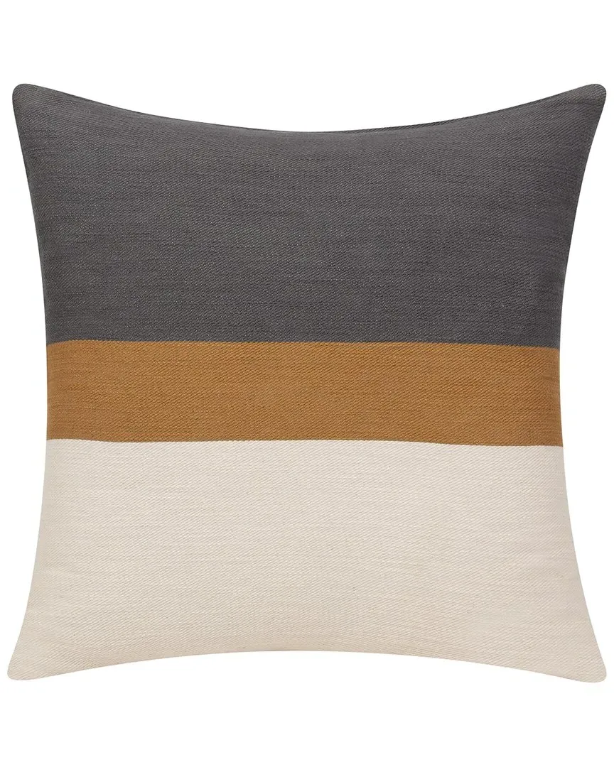Easton Striped Color Block Throw Pillow - Grey, Cotton
