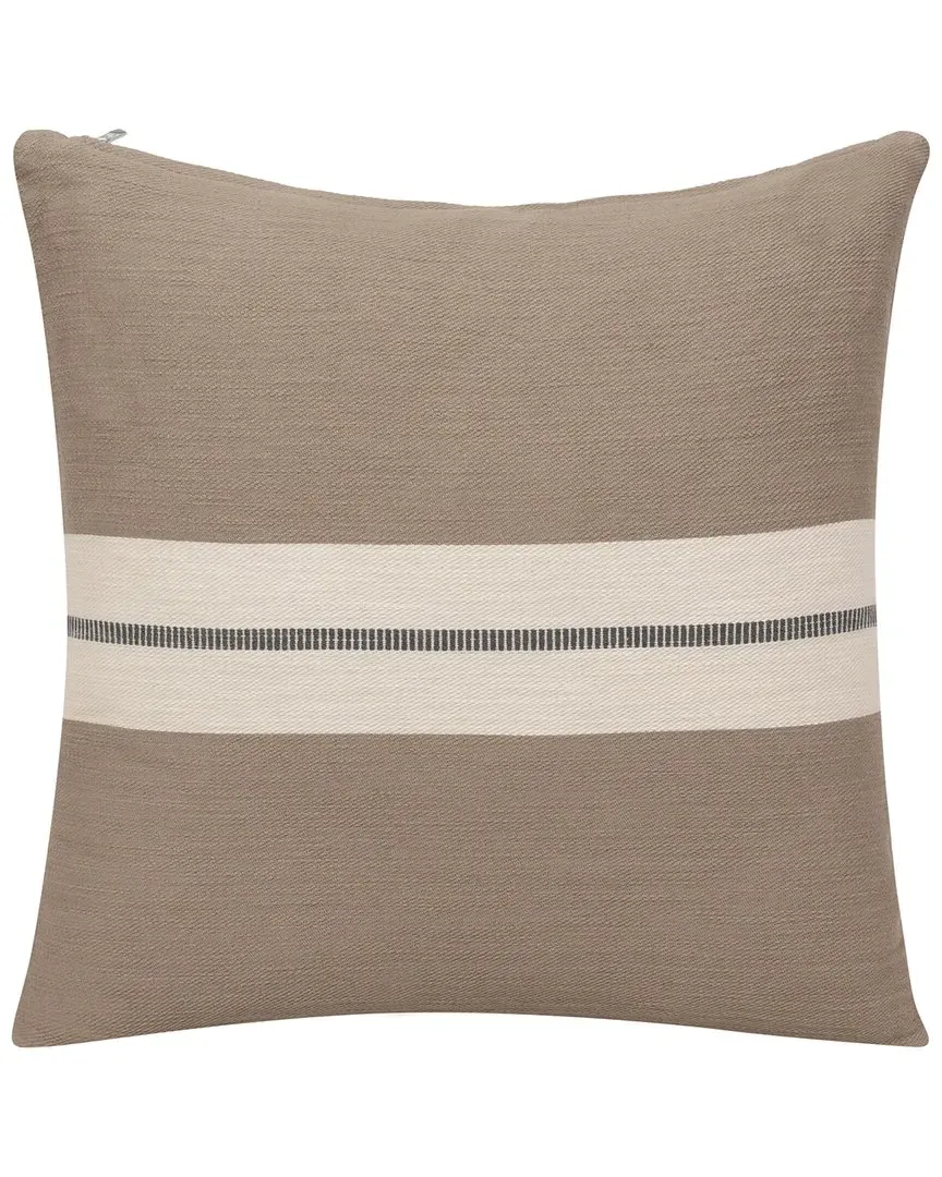Easton Striped Throw Pillow - Brown, Cotton