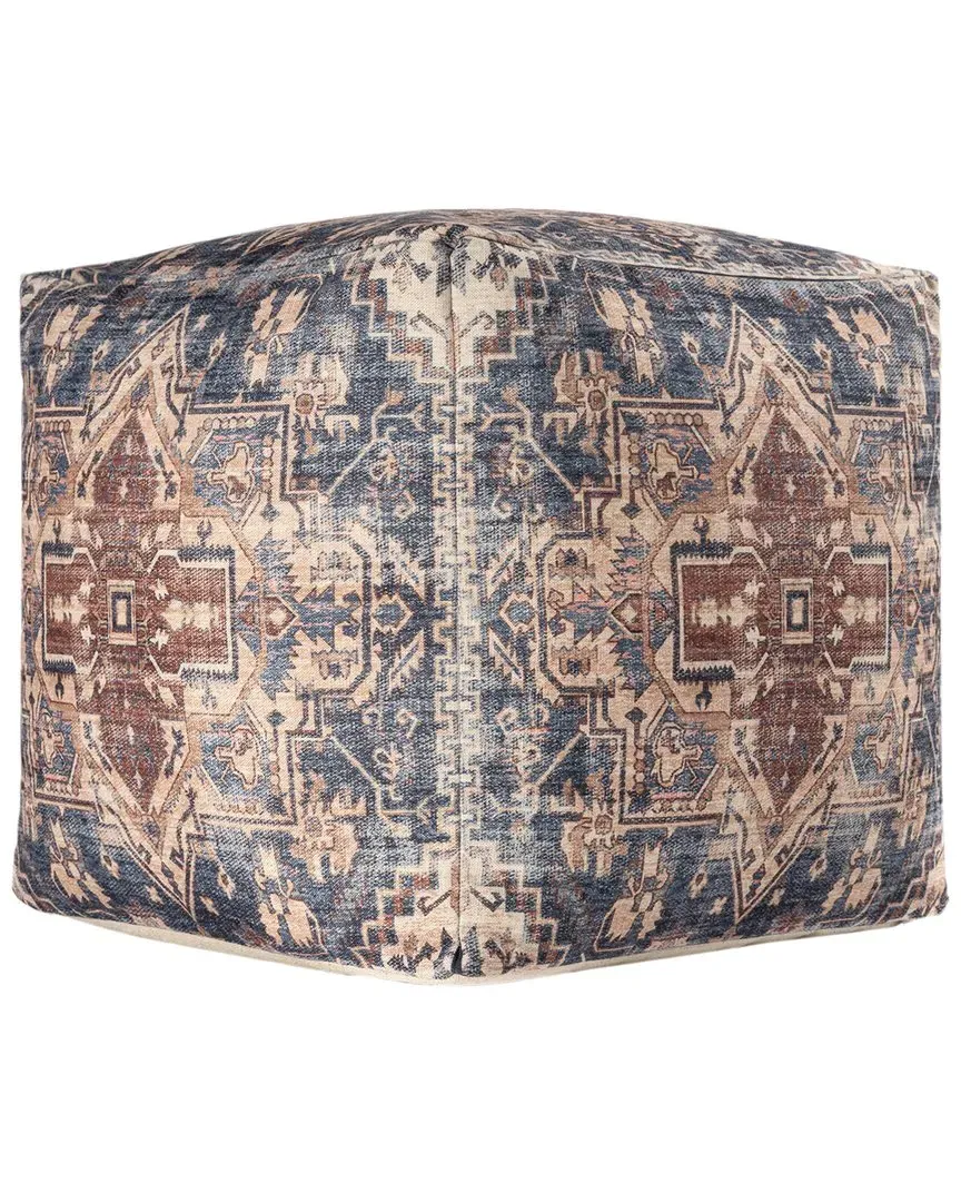 Esra Cube Ottoman Pouf - Navy, Polyester image