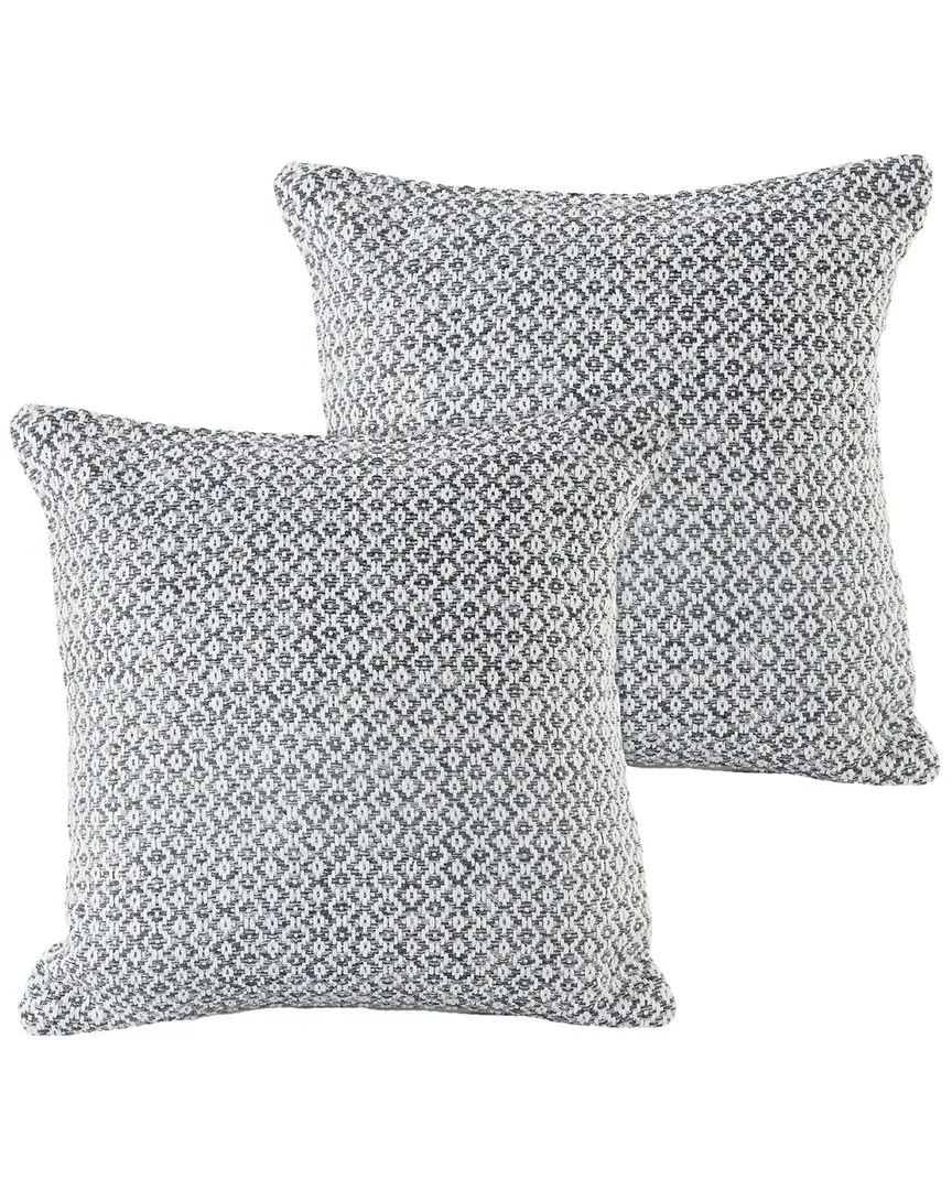 Insignia Geometric Throw Pillows Set of 2 - Gray, Cotton