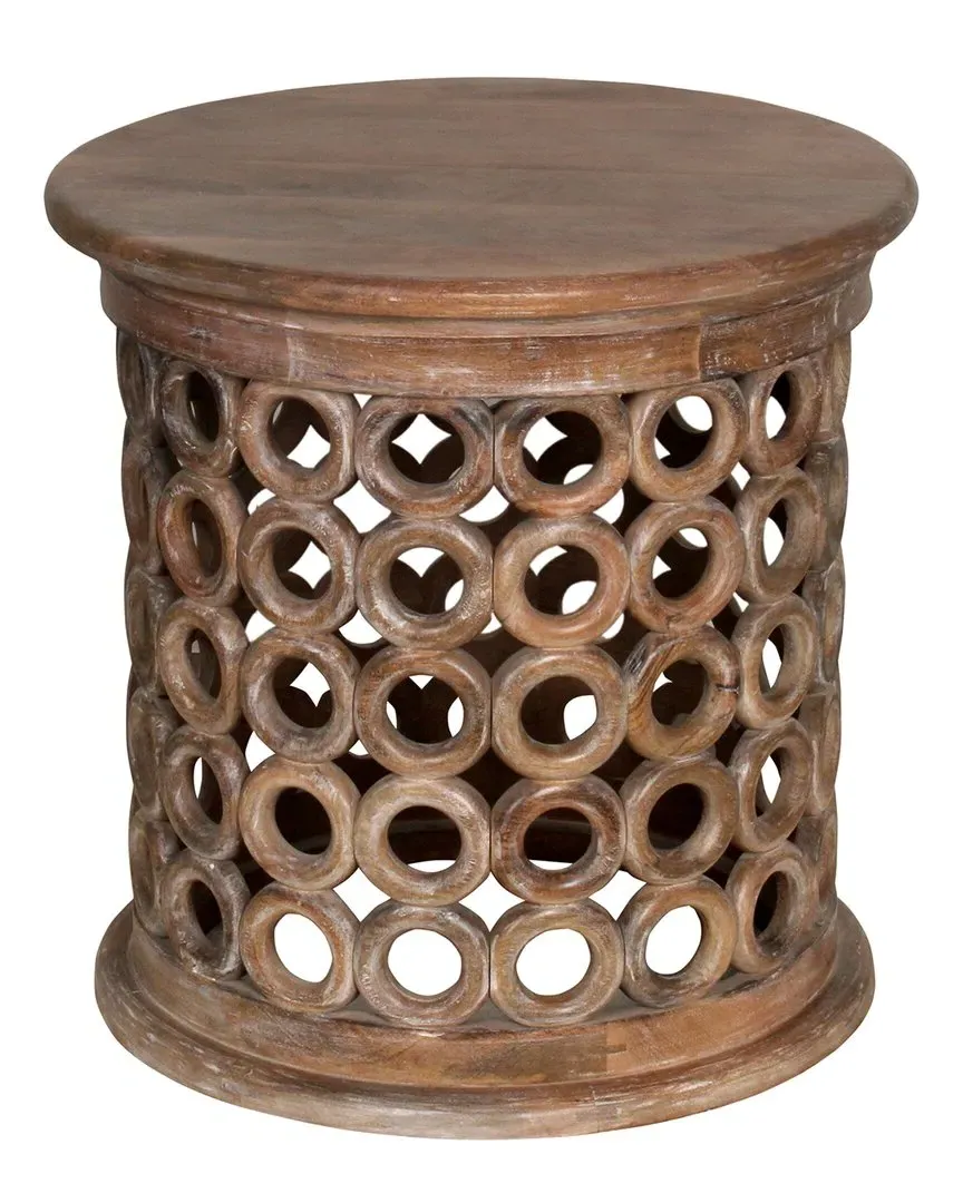 Magnolia Round Side Table - Brown, Mango Wood image