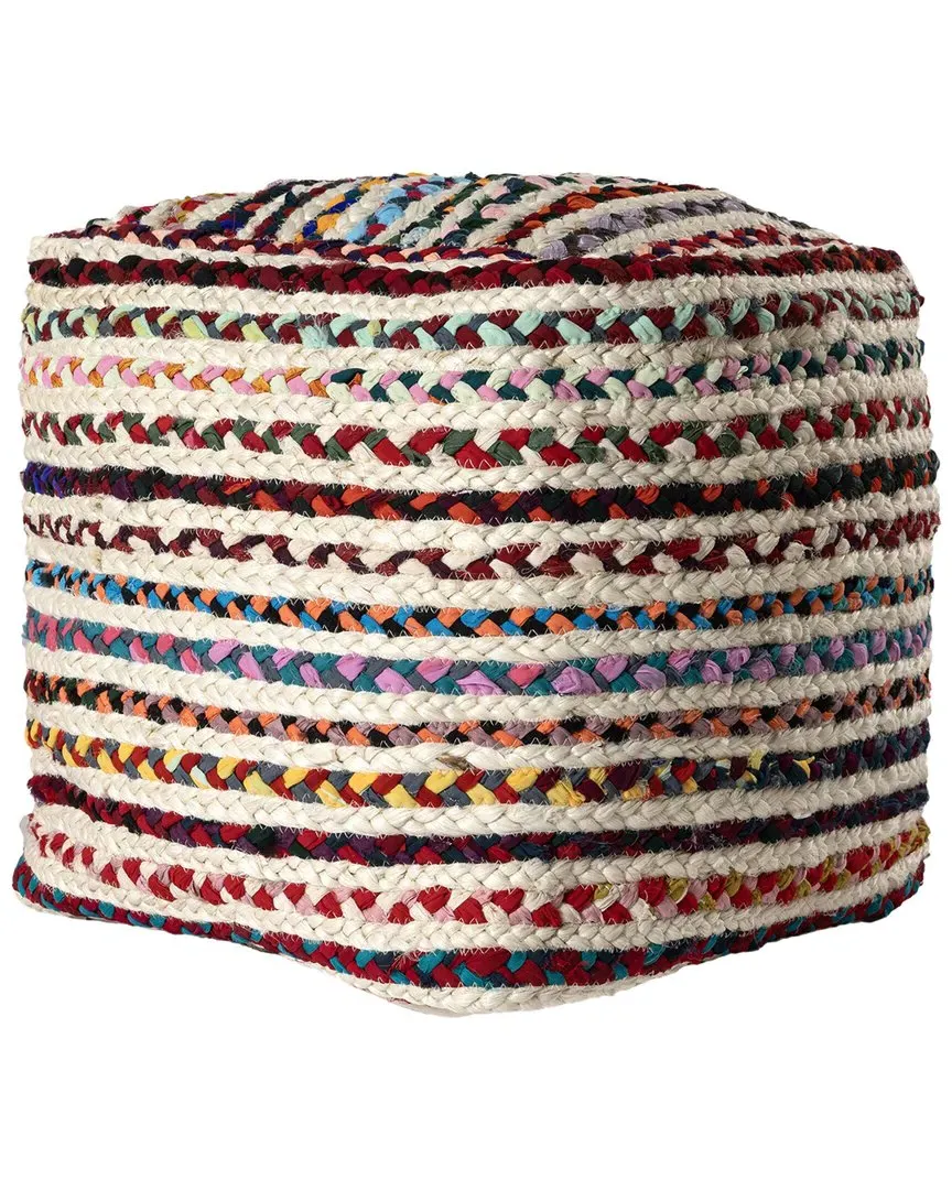 Meera Cube Pouf - Ivory Natural, Jute image