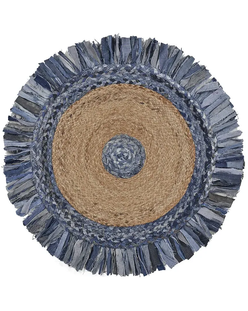 Organic Jute Area Rug - Blue