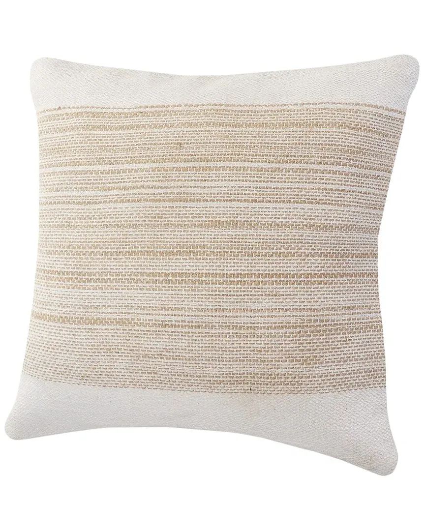 Reed Distressed Throw Pillows Set of 2 - Tan, Cotton