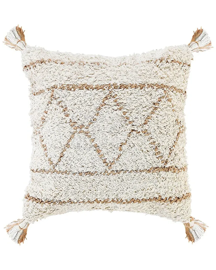 Reese Diamond Throw Pillow - White