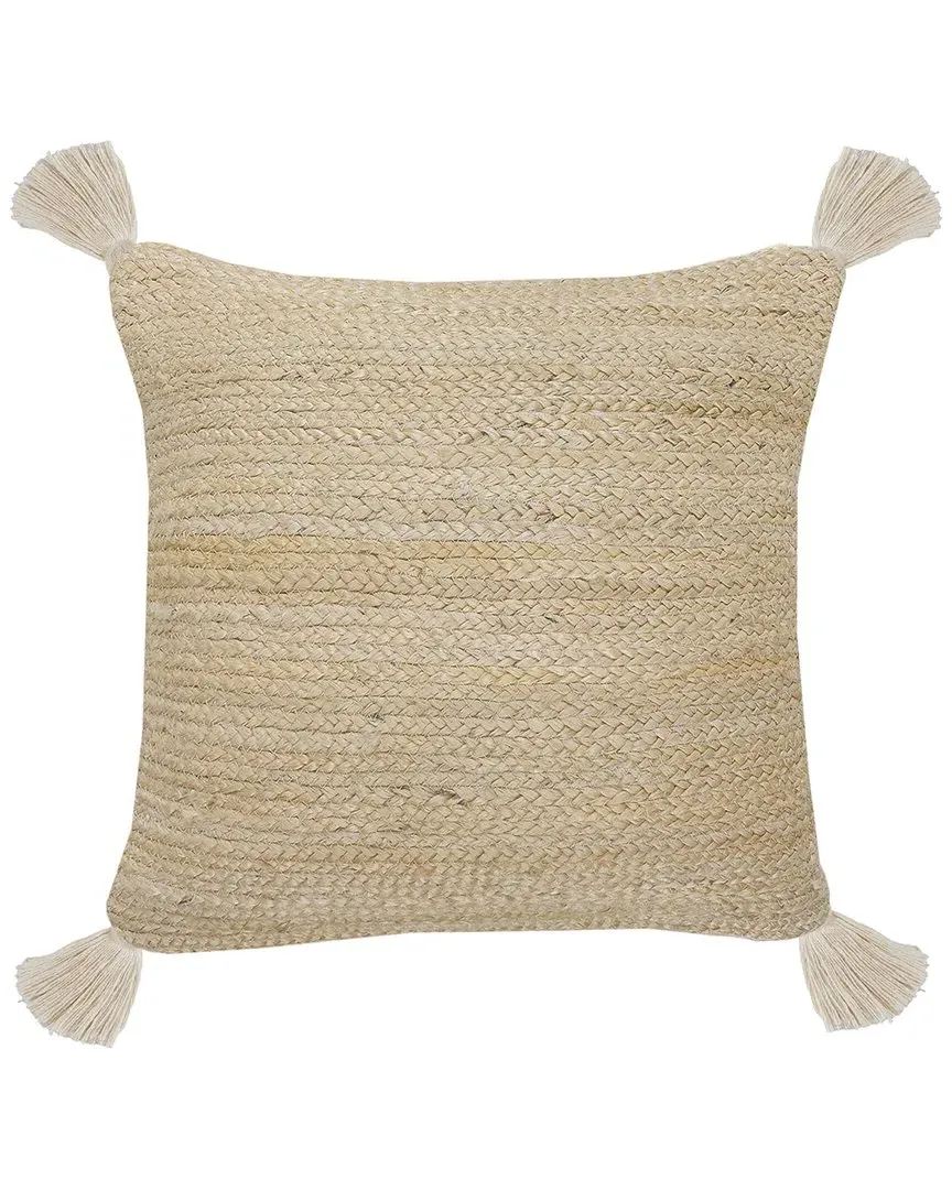 Reese Throw Pillow with Tassels - Beige