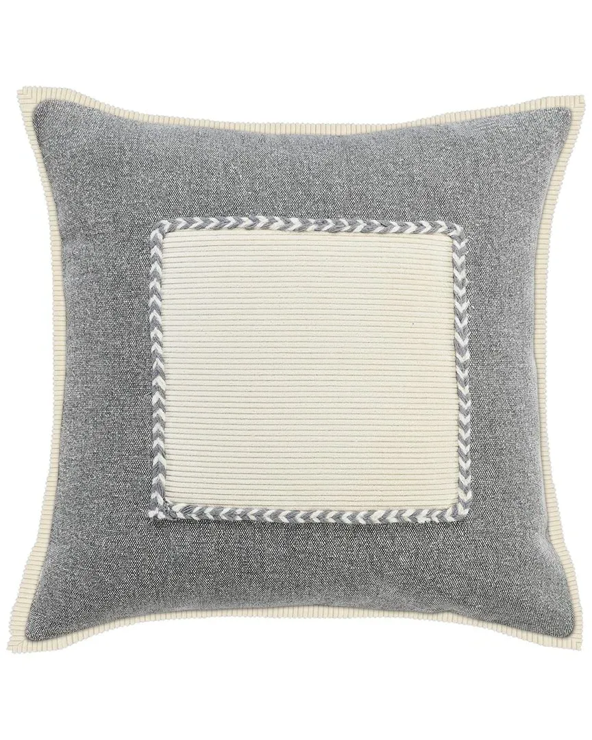 Sabien Framed Throw Pillow - Grey, Cotton image