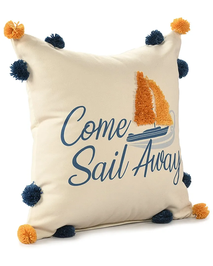 Sancia Come Sail Away Throw Pillow - Navy image