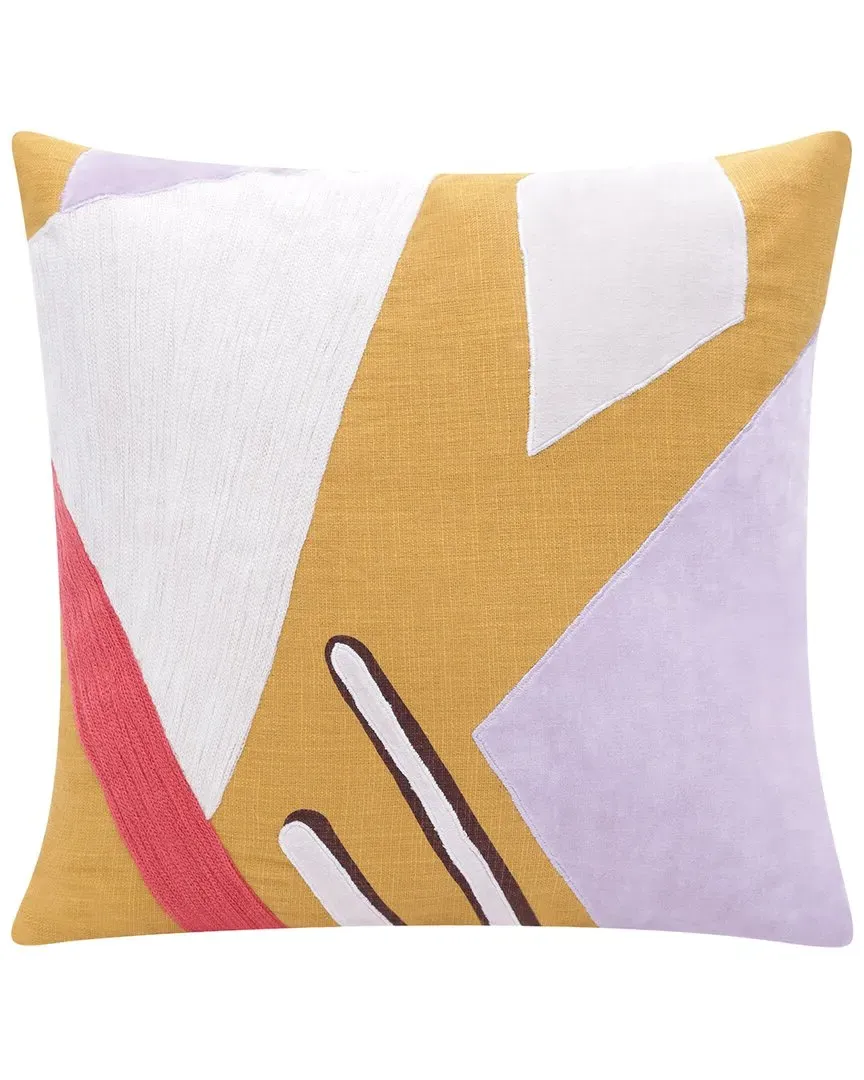 Scarlett Patchwork Handmade Throw Pillow - Red, Cotton image