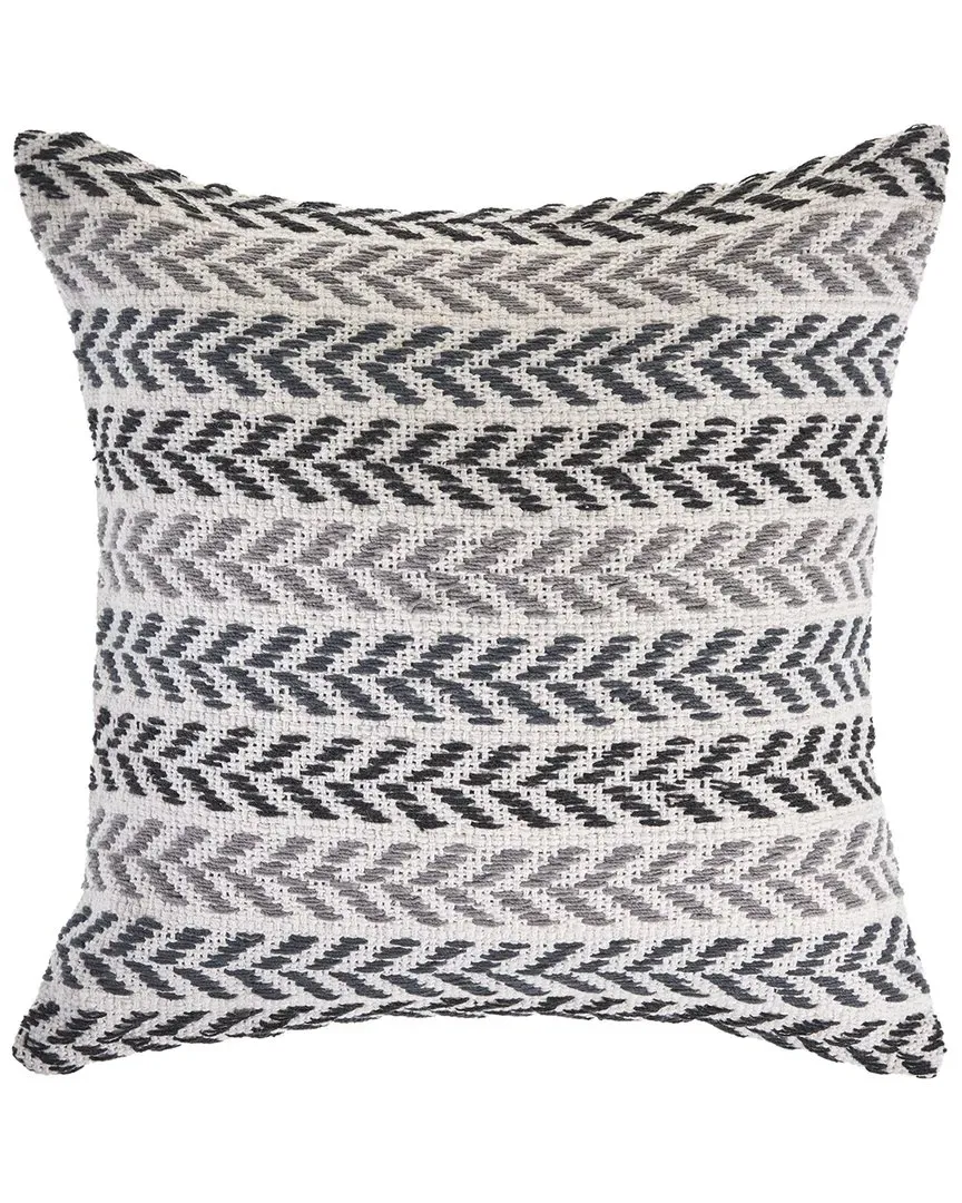 Sofie Woven Chevron Striped Decorative Pillow - Grey, Cotton image