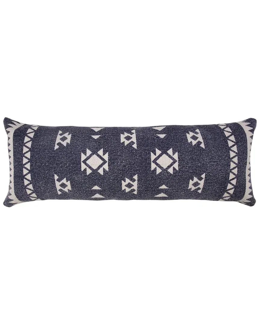 Southwestern Geometric Lumbar Throw Pillow - Navy, Cotton image