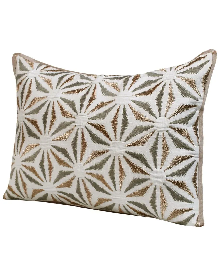 Tanya Handmade Geometric Throw Pillow - Gray, Polyester