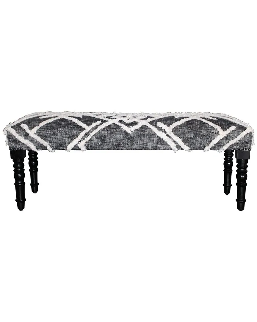Tufted Diamond Bench - Black image