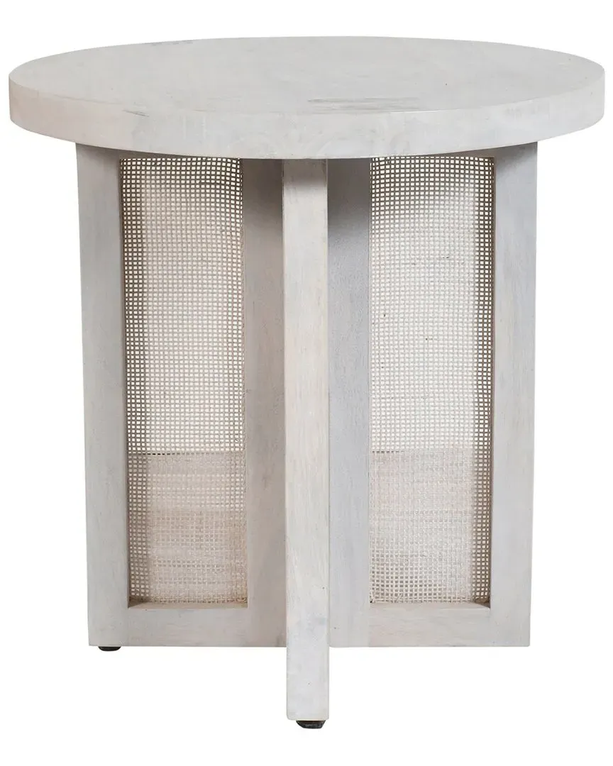Wyeth Coastal Cane Round Side Table - Natural image