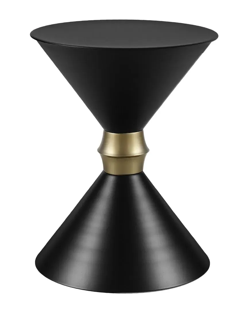 Zayna Cone Side Drum Table - Black, Iron image