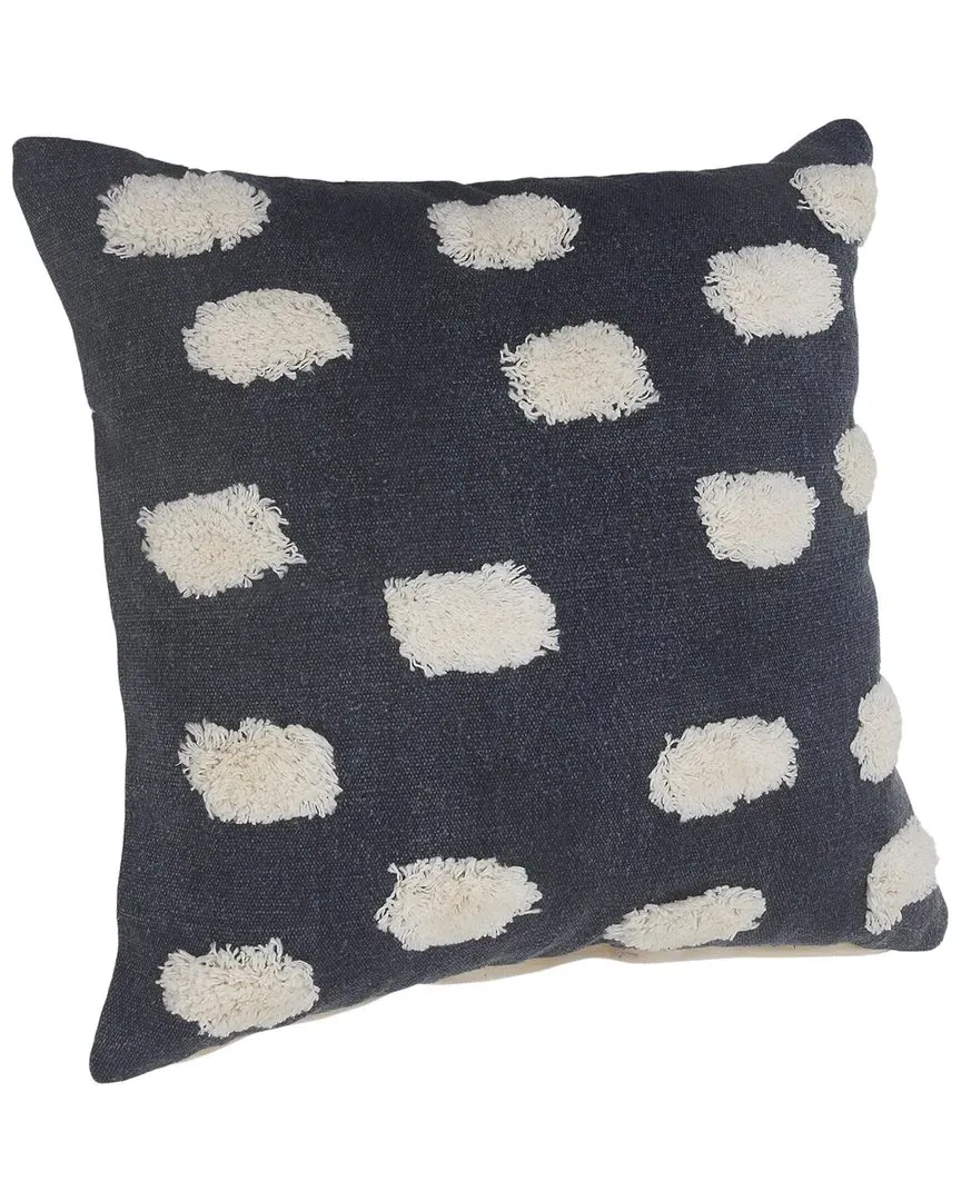 Zeal Set of 2 Pom-Pom Throw Pillows - Blue, Cotton