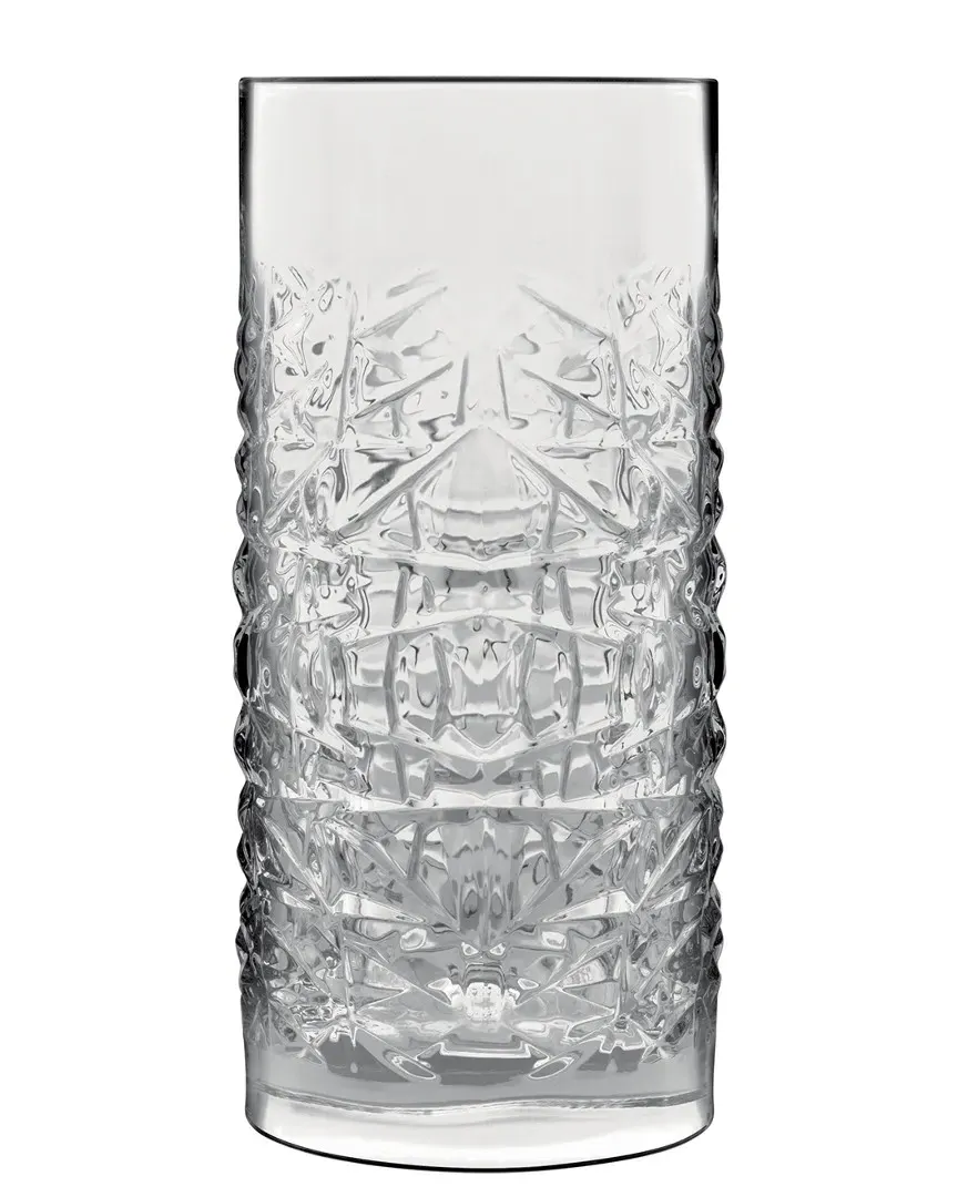 Mixology Textures Hi-Ball Drinking Glasses Set of 4 - Clear