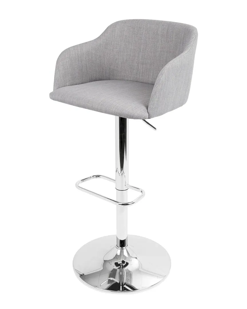 Daniella Adjustable Barstool - Light Grey, Polyester image