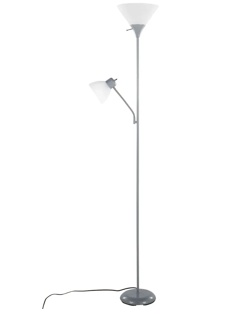 Dual Pix 72in Metal Floor Lamp - Silver image