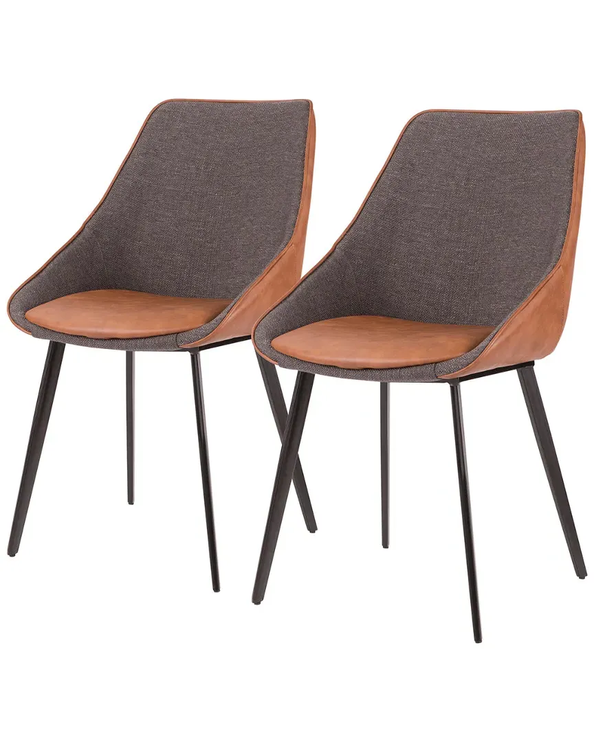 Marche Two-Tone Chairs Set of 2 - Black, Brown image