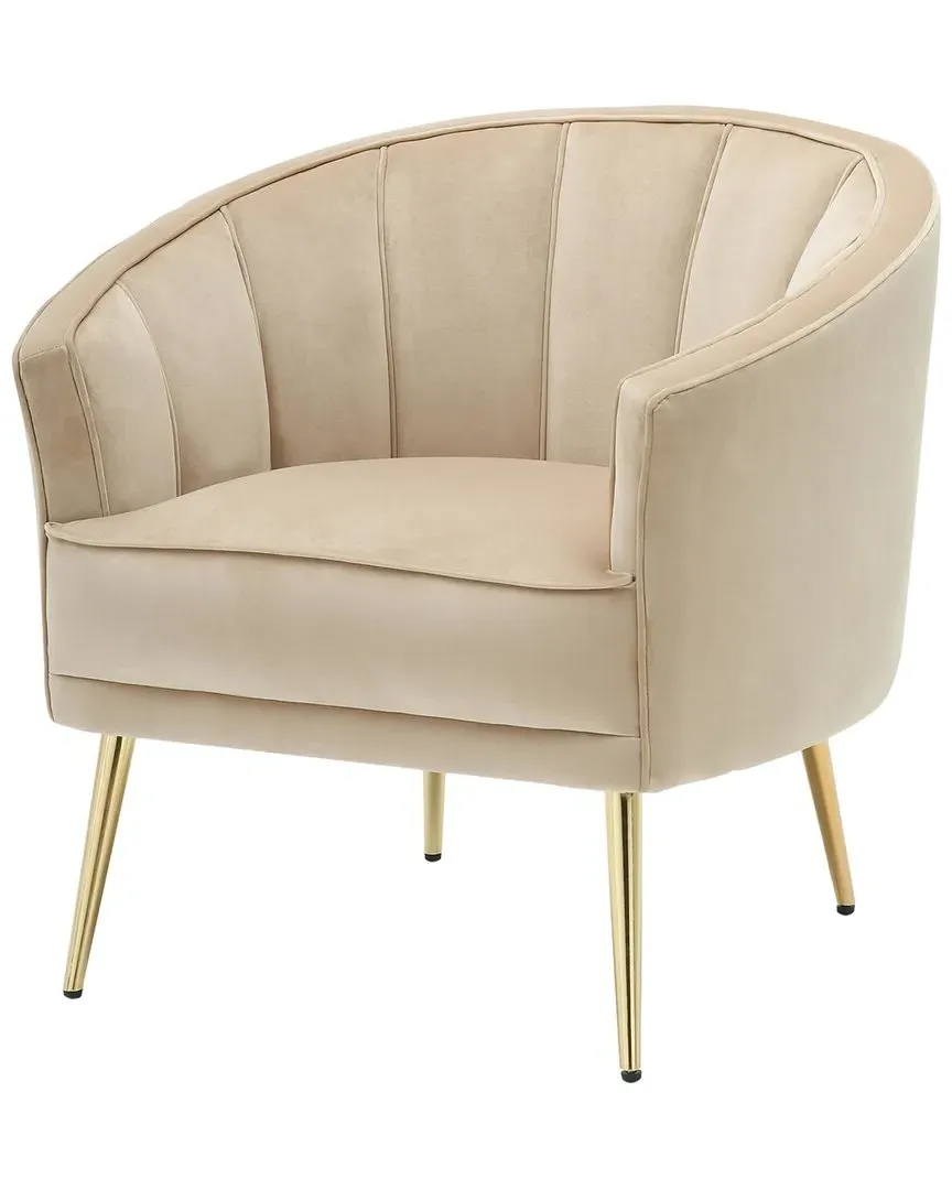 Tania Accent Chair - Gold, Velvet image