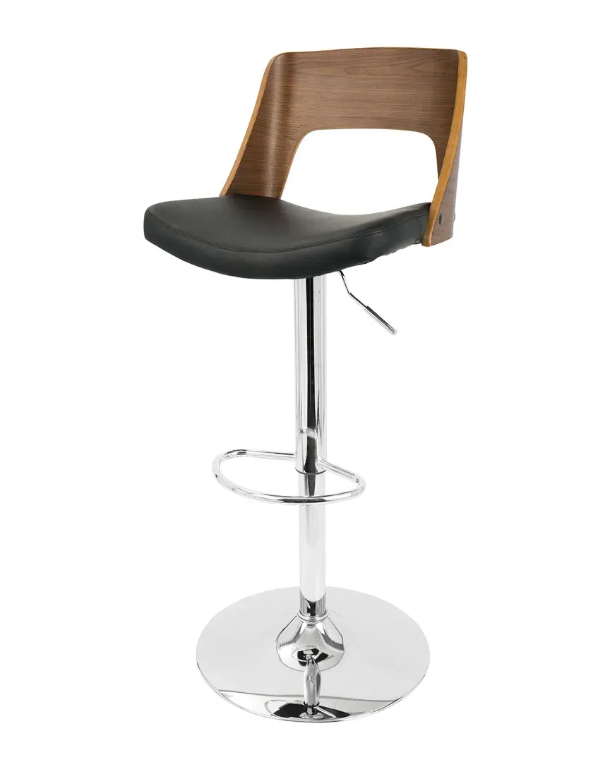 Valencia Barstool with Footrest - Walnut, Leather image