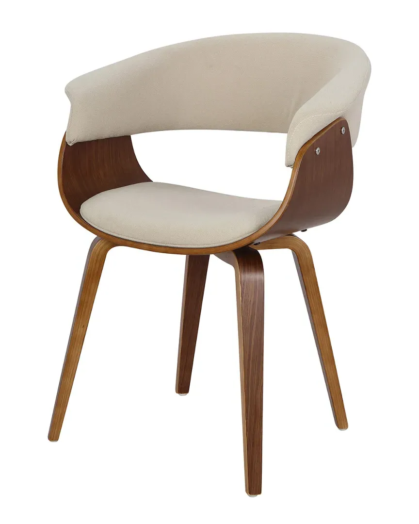 Vintage Mod Chair - Cream, Walnut image