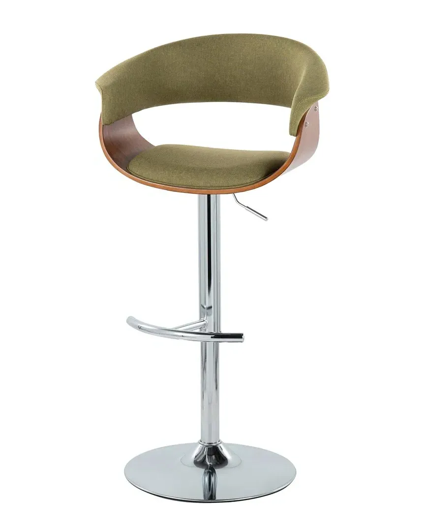 Vintage Mod Set of 2 Adjustable Height Barstools - Grey, Walnut