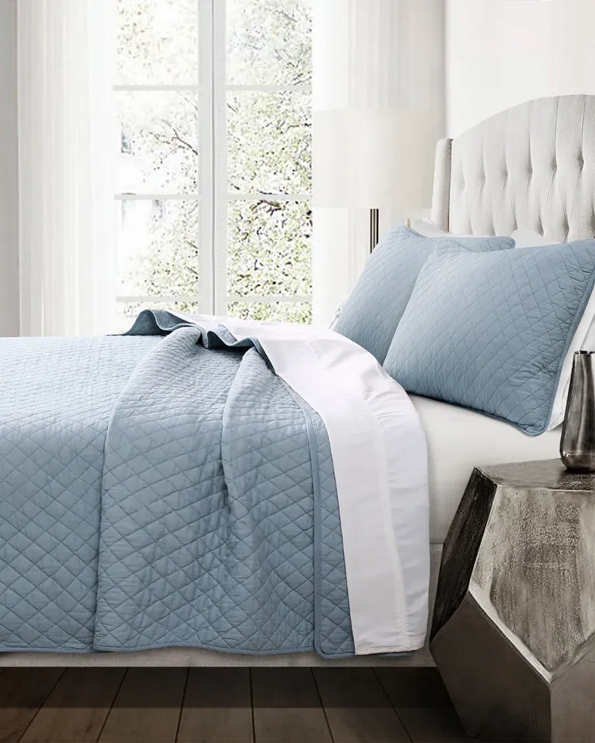 Ava 3-Piece Quilt Set - Blue
