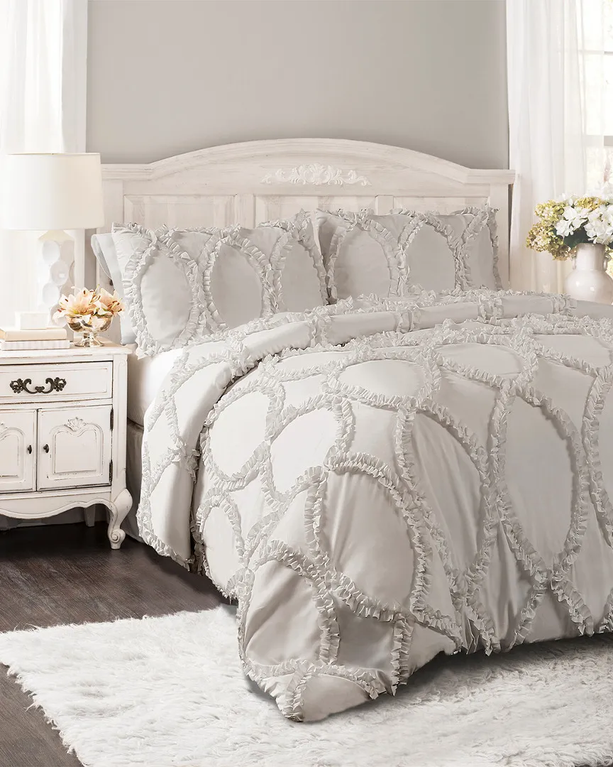 Avon 3-Piece Comforter Set - Light Gray