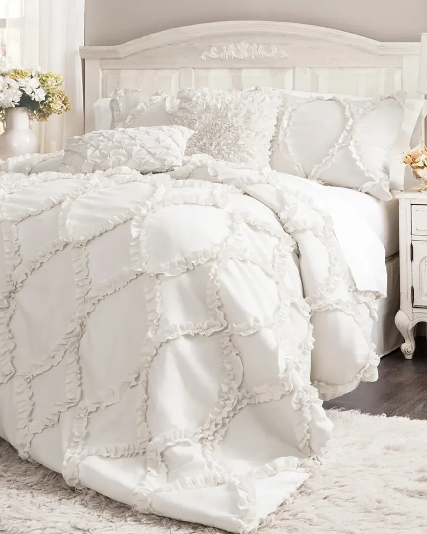 Avon 3-Piece Comforter Set - White, Polyester image