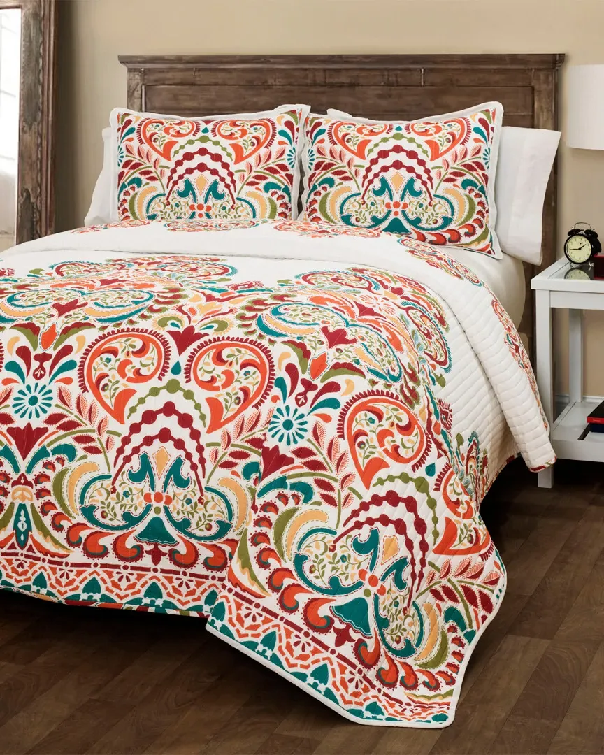 Clara Quilt Set - Turquoise, Cotton