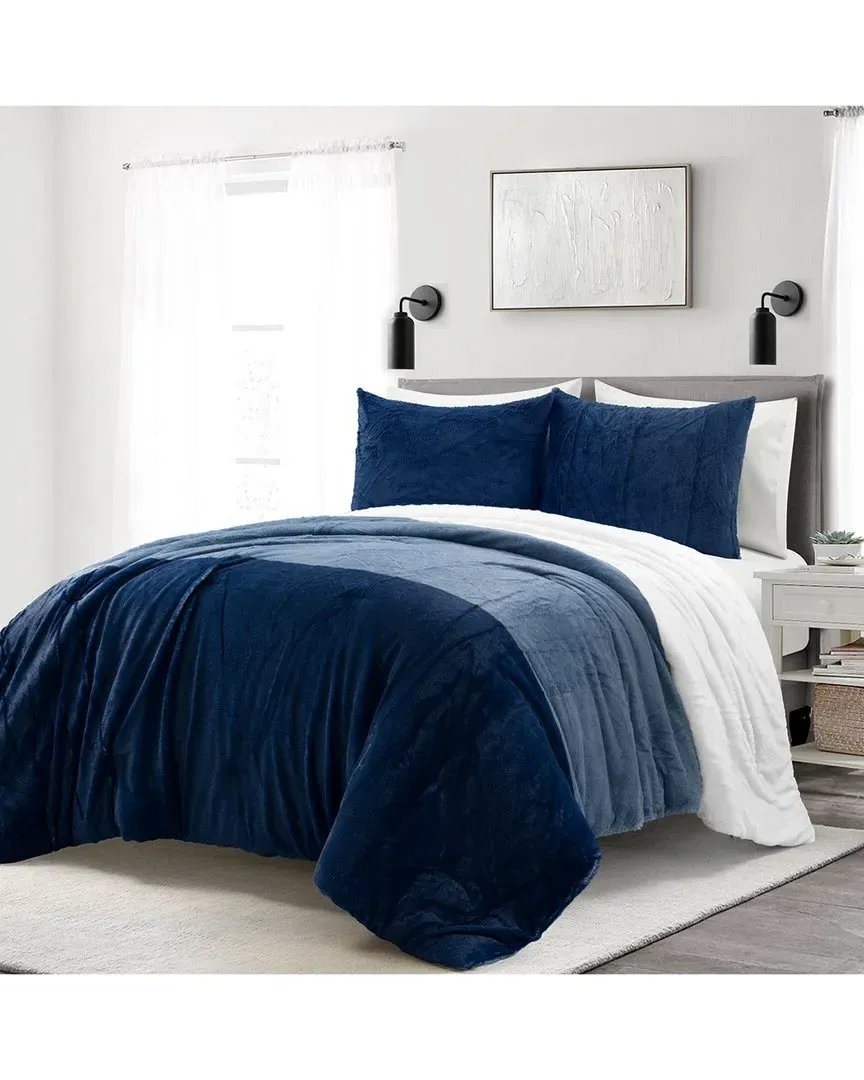 Farmhouse All-Season Comforter Set - Navy, Polyester