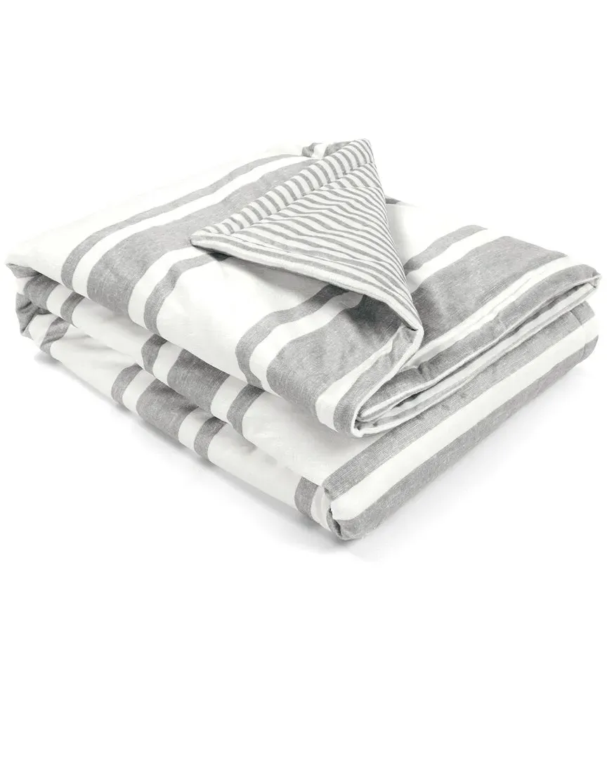 Farmhouse Stripe Reversible Oversized Blanket - Gray image