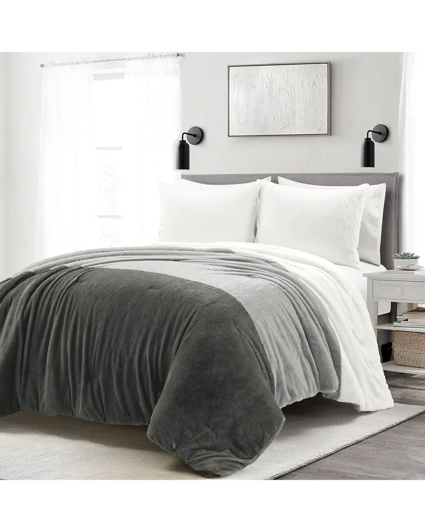 Farmhouse Twin All-Season Comforter Set - Gray, Polyester image