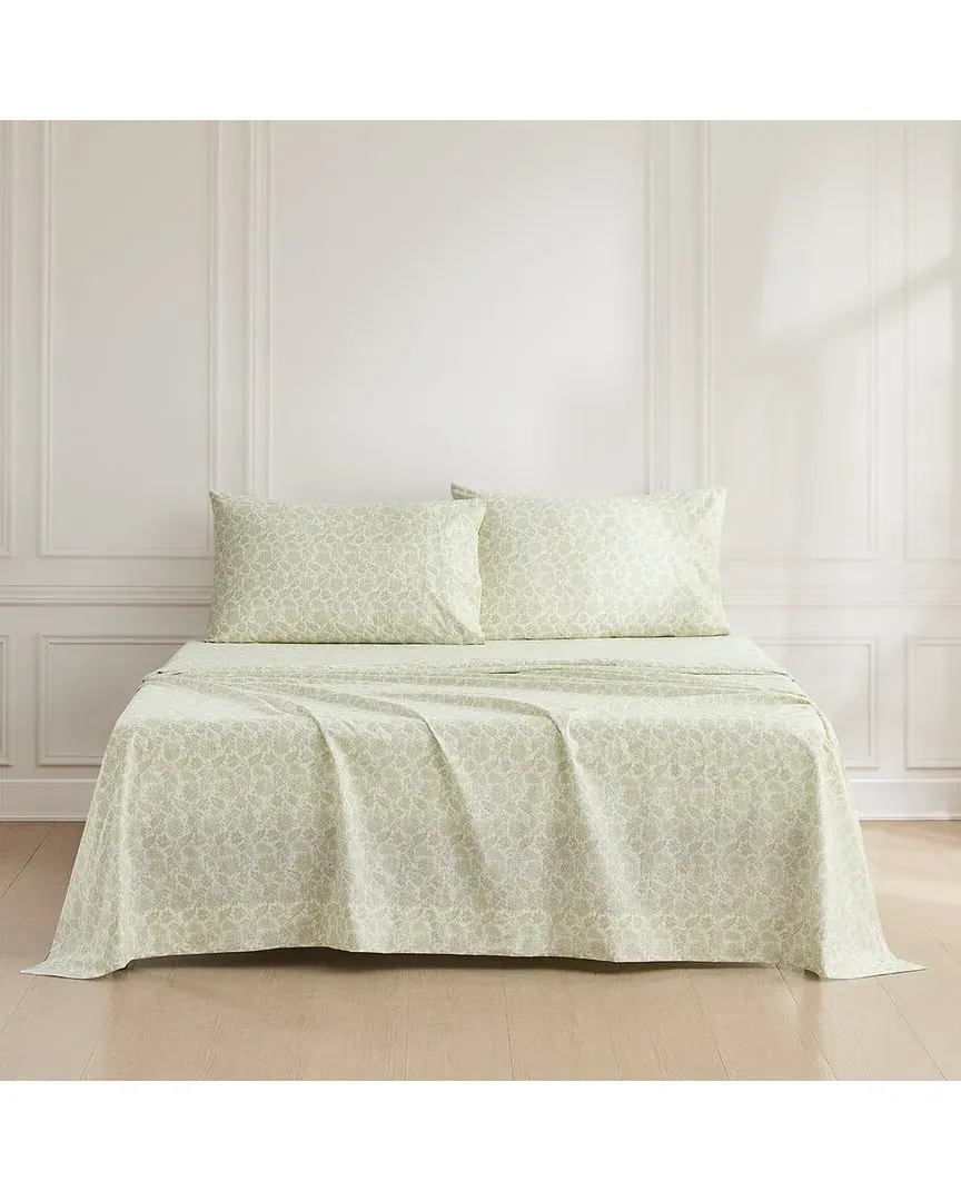 Floral Jacobean Cotton Sheet Set - Sage image