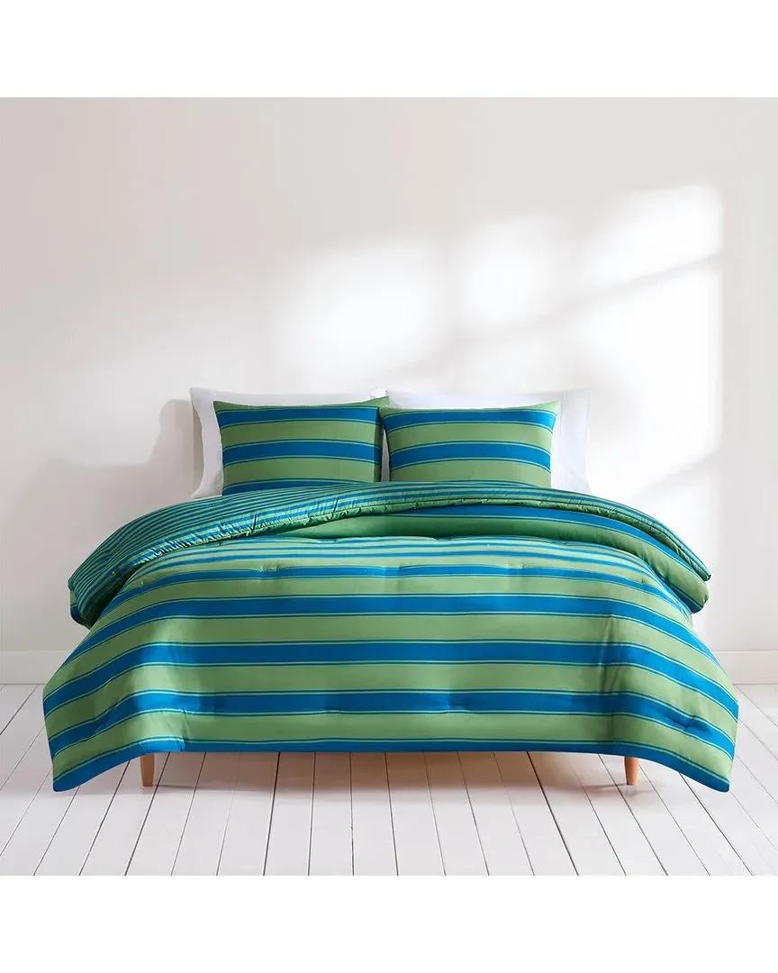 Gale Cabana Stripe Comforter Set - Blue image