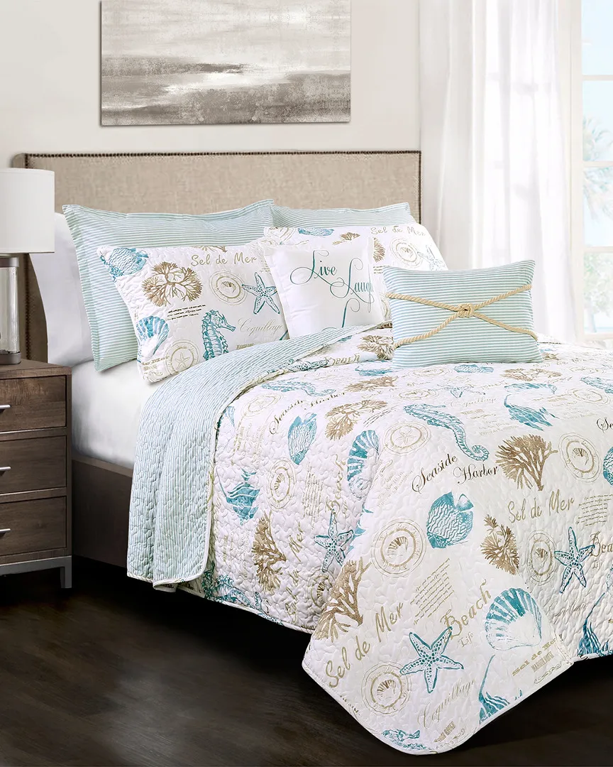 Harbor Life Quilt Set - Blue, Polyester