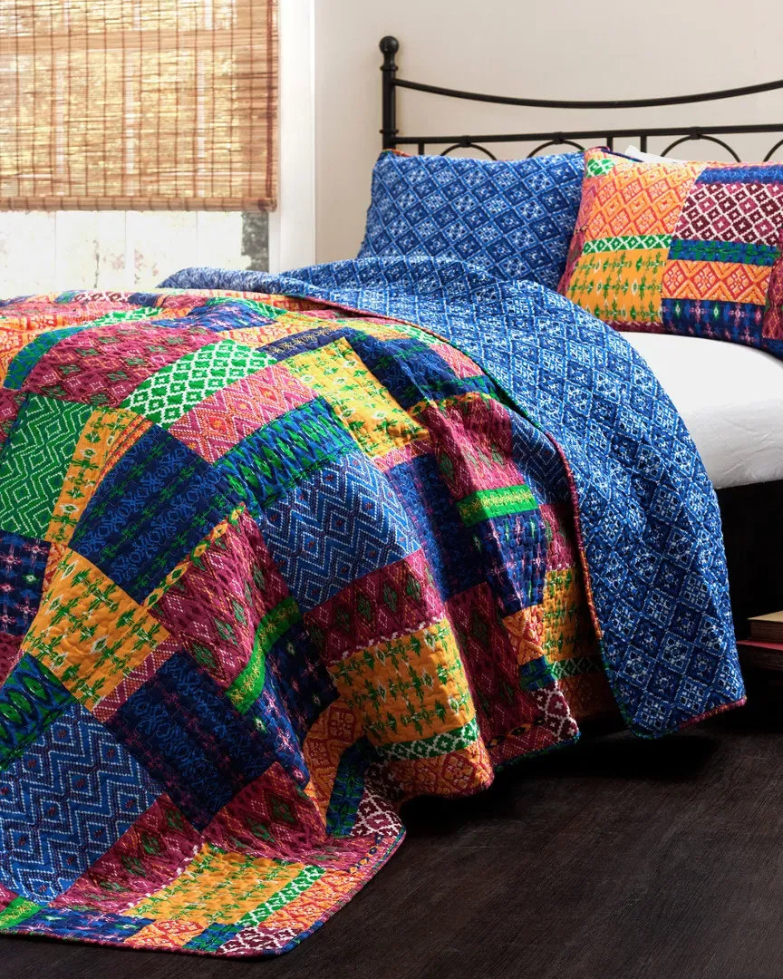 Misha Quilt Set - Fuchsia, Cotton