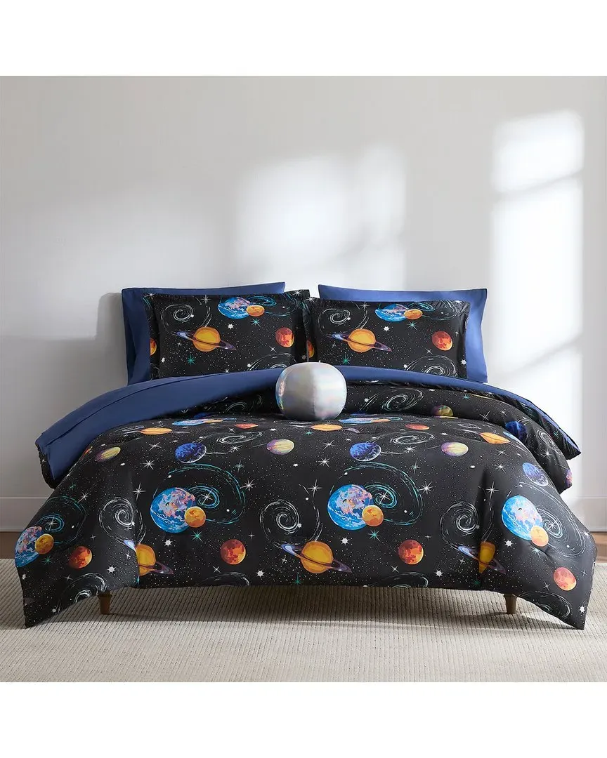 Mysterious Universe Comforter Set - Black/Navy, Polyester image