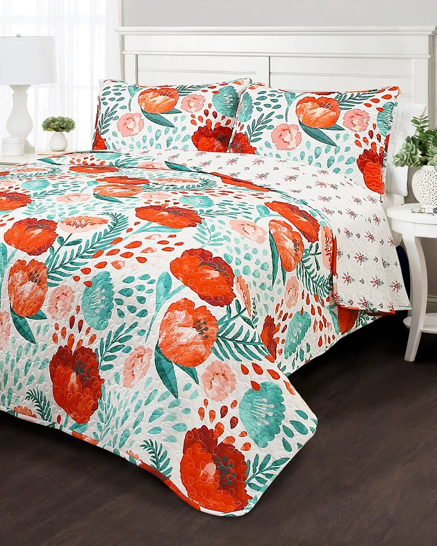 Poppy Garden Quilt Set - Multi, Cotton image
