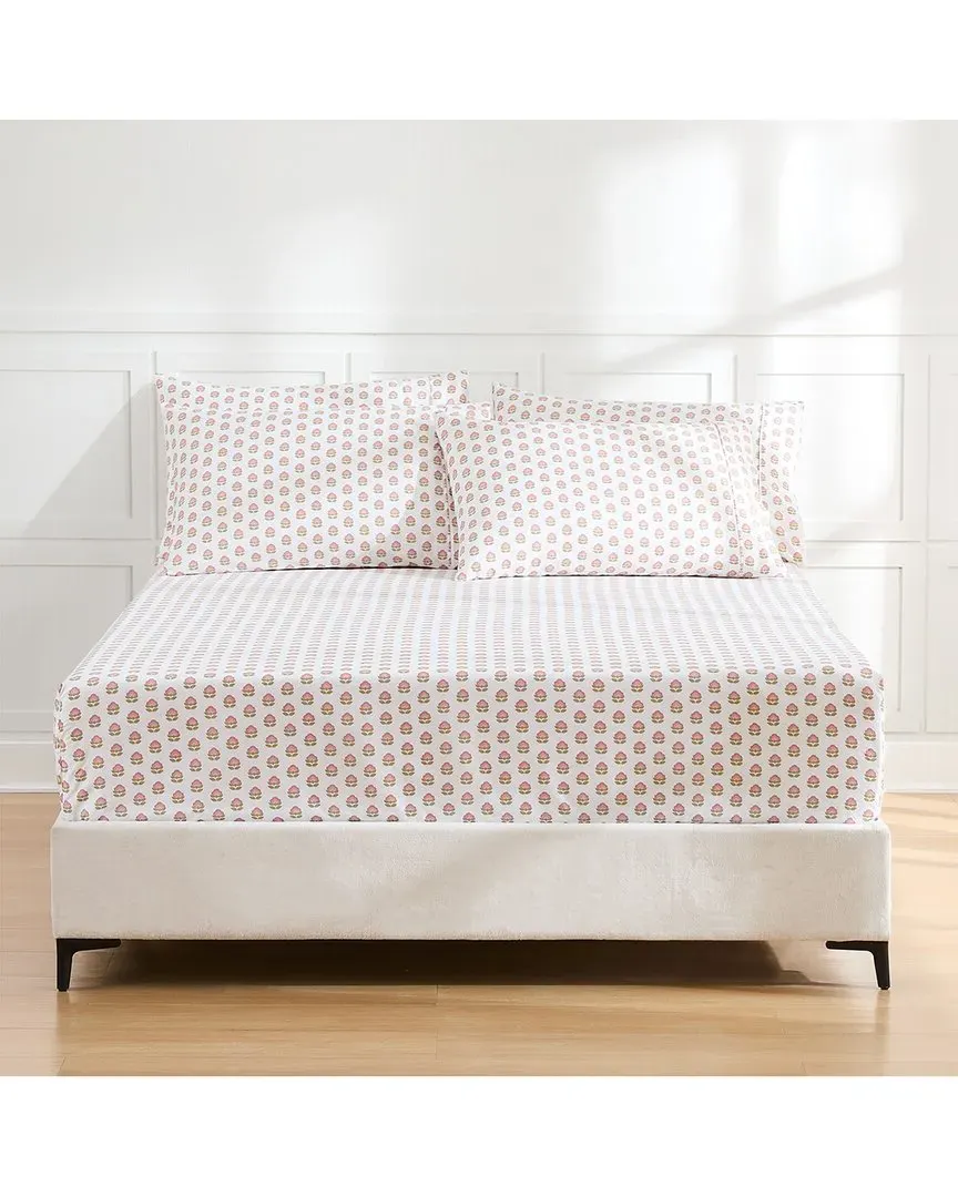 Prisha Floral Sheet Set - Peach, Microfiber