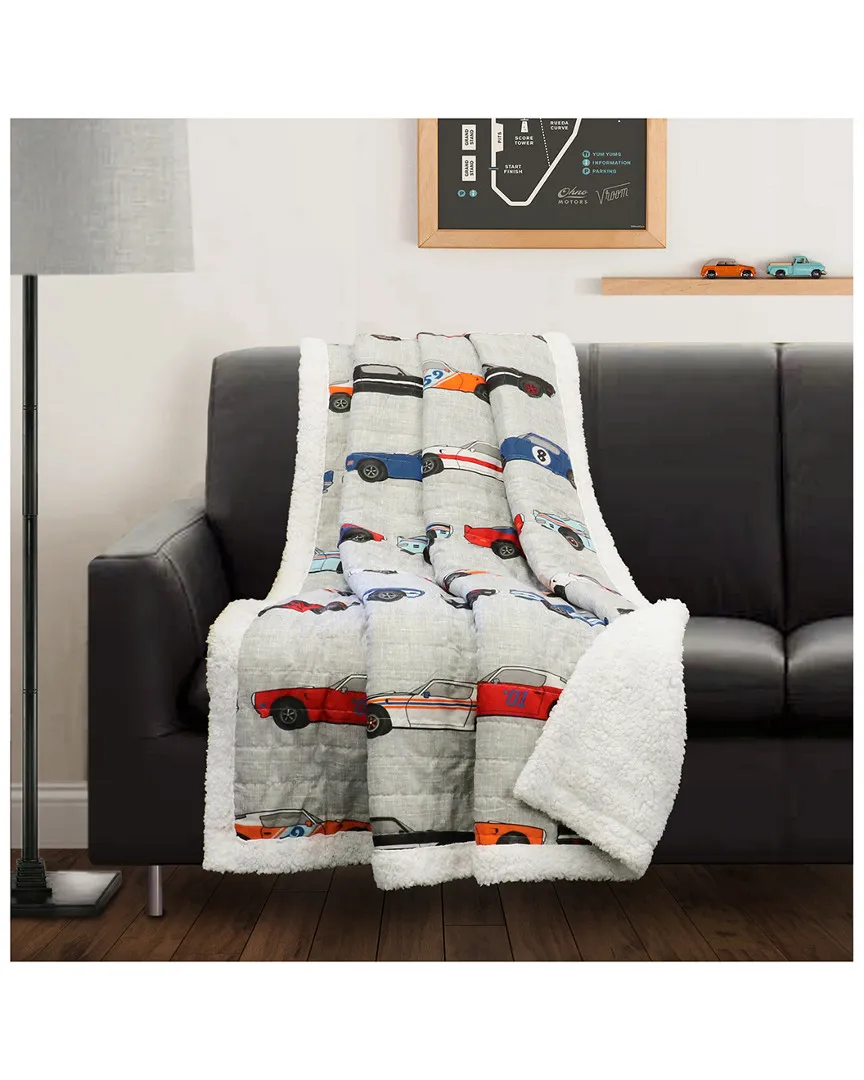 Race Cars Throw - Blue image